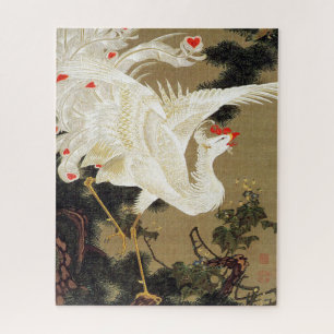 Old Pine Tree und White Phoenix von Ito Jakuchu Puzzle