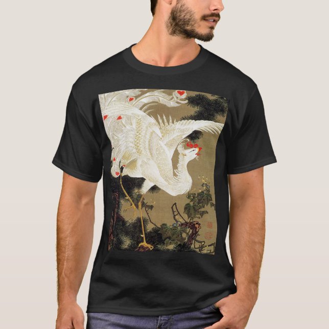 Old Pine Tree und White Phoenix von Ito Jakuchu T-Shirt (Vorderseite)