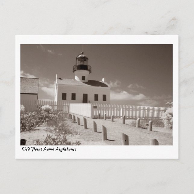 Old Point Loma Lighthouse, II Postkarte (Vorderseite)
