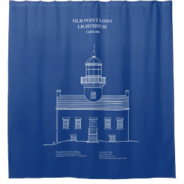 Old Point Loma Lighthouse - Kalifornien - AD Duschvorhang