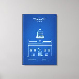 Old Point Loma Lighthouse - Kalifornien - AD Leinwanddruck