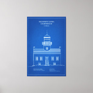 Old Point Loma Lighthouse - Kalifornien - AD Leinwanddruck