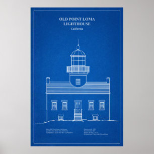 Old Point Loma Lighthouse - Kalifornien - AD Poster