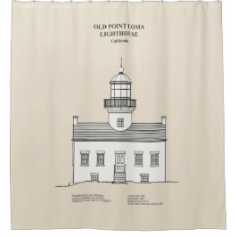 Old Point Loma Lighthouse - Kalifornien - SBD Duschvorhang