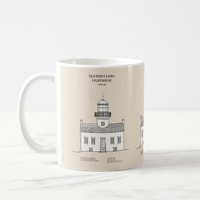 Old Point Loma Lighthouse - Kalifornien - SBD Kaffeetasse (Links)