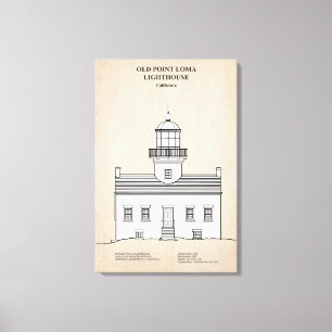 Old Point Loma Lighthouse - Kalifornien - SBD Leinwanddruck