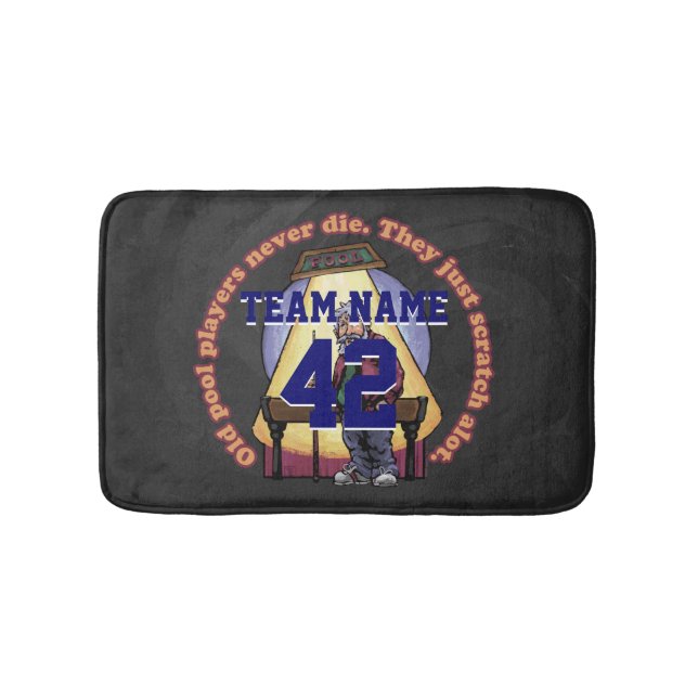 Old Pool Player Badematte (Vorderseite)