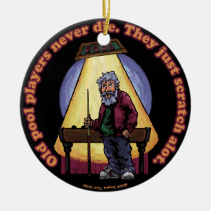 Old Pool Player Keramikornament