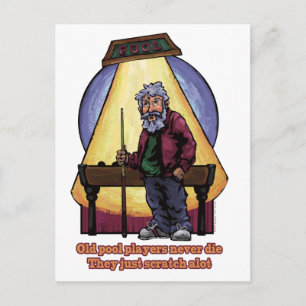 Old Pool Player Postkarte