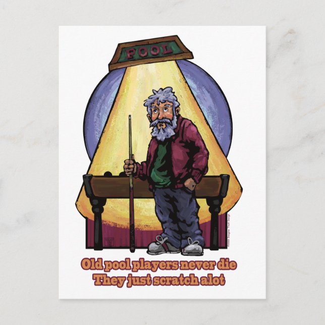 Old Pool Player Postkarte (Vorderseite)