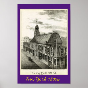 Old Post Office New York Poster der 1800er Jahre