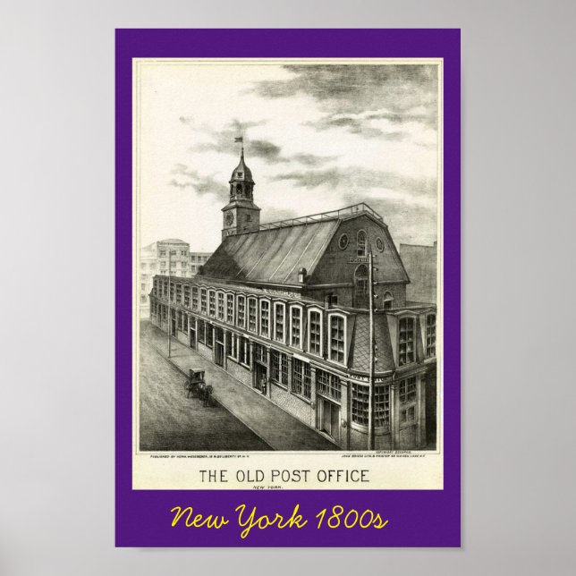 Old Post Office New York Poster der 1800er Jahre (Vorne)