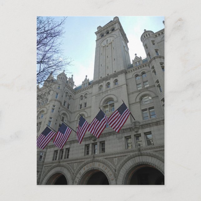 Old Post Office Pavilion & Tower Washington DC Postkarte (Vorderseite)