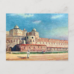 Old Postcard - Agra Fort, Indien Postkarte