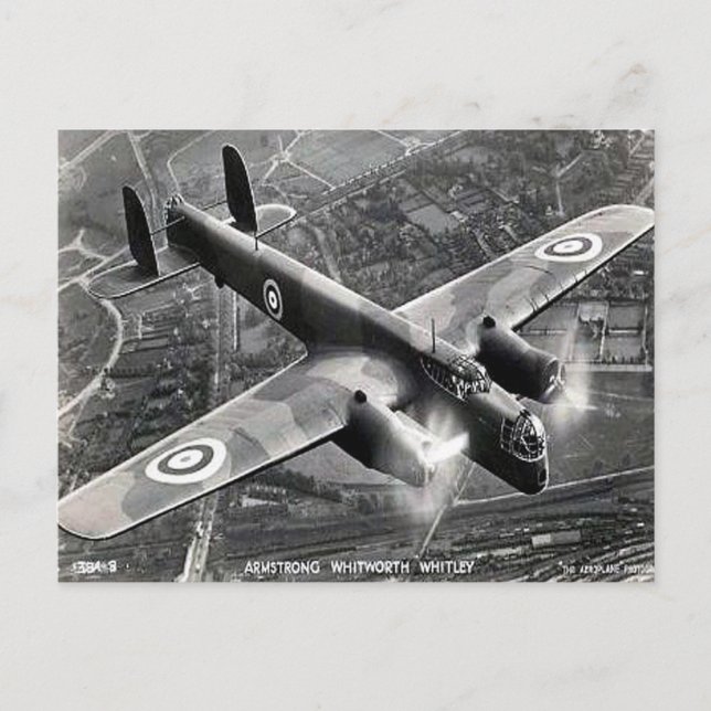 Old Postcard - Armstrong Whitworth "Whitley" Postkarte (Vorderseite)