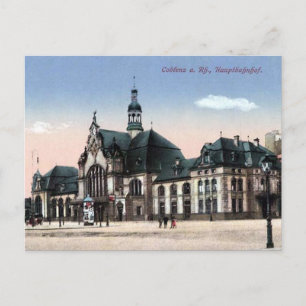 Old Postcard - Bahnhof, Koblenz, Deutschland Postkarte