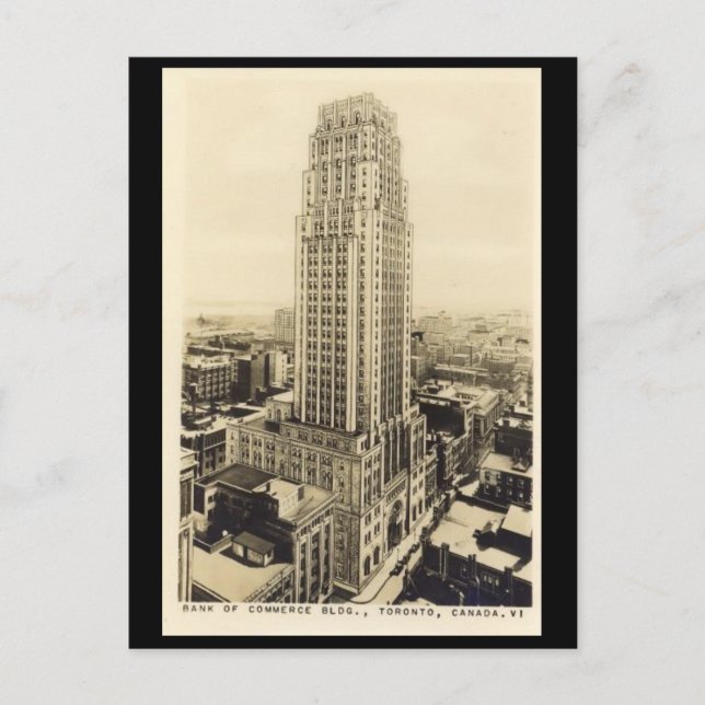 Old Postcard - Bank of Commerce Gebäude, Toronto Postkarte (Vorderseite)