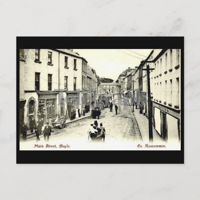 Old Postcard - Boyle, Co Roscommon, Irland Postkarte (Vorderseite)