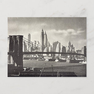 Old Postcard - Brooklyn Bridge, NYC Postkarte