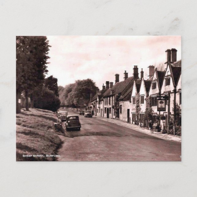 Old Postcard - Burford, Oxfordshire, England Postkarte (Vorderseite)
