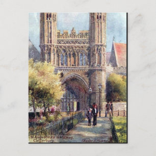 Old Postcard - Canterbury, St. Augustine's Gateway Postkarte