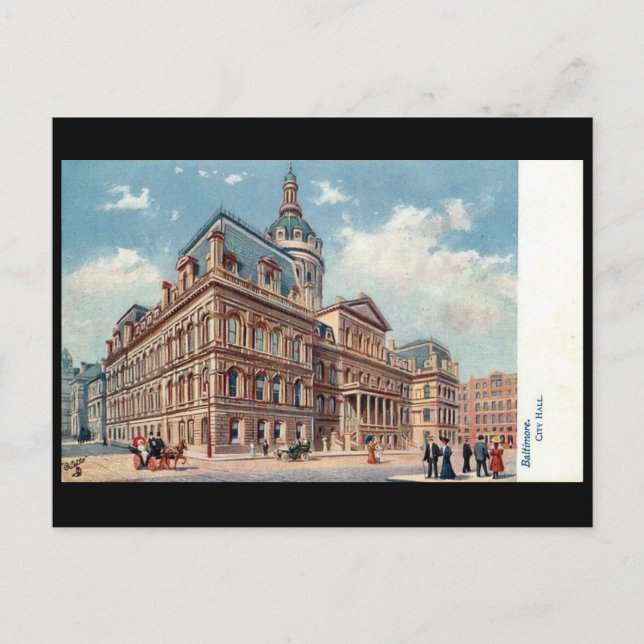 Old Postcard - City Hall, Baltimore, Maryland Postkarte (Vorderseite)