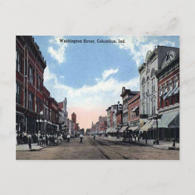 Old Postcard - Columbus, Indiana, USA Postkarte (Vorderseite)