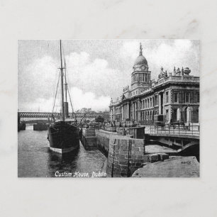 Old Postcard - Custom House, Dublin Postkarte
