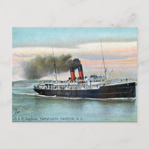 Old Postcard - DAR Steamer, Yarmouth, NS Postkarte