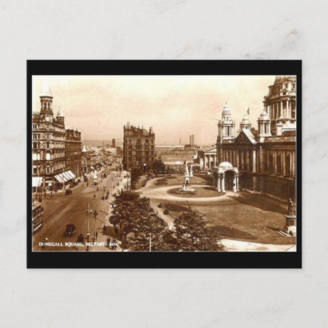Old Postcard - Donegall Square, Belfast Postkarte (Vorderseite)