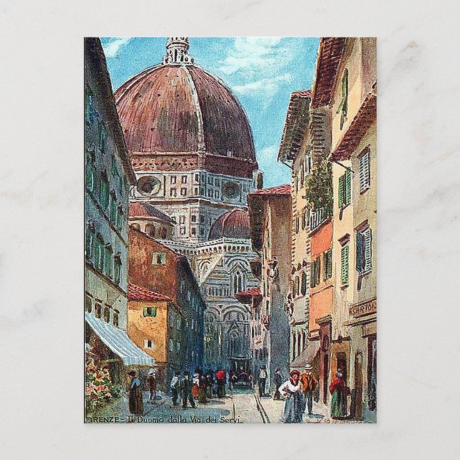 Old Postcard - Duomo, Florenz, Italien Postkarte (Vorderseite)