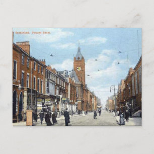 Old Postcard - Fawcett Street, Sunderland Postkarte