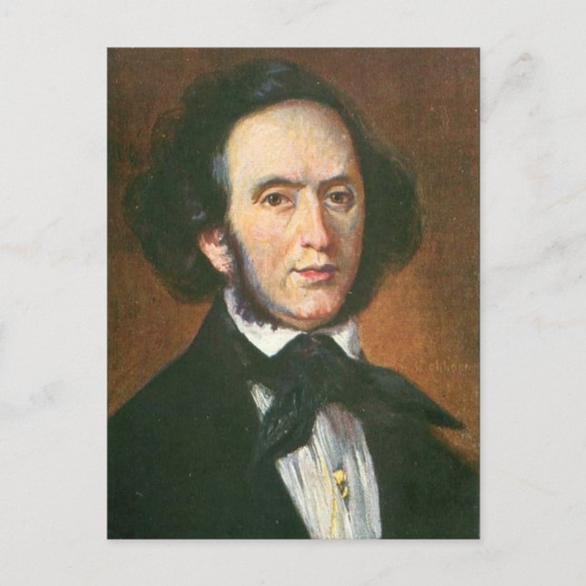 Old Postcard - Felix Mendelssohn Postkarte (Vorderseite)