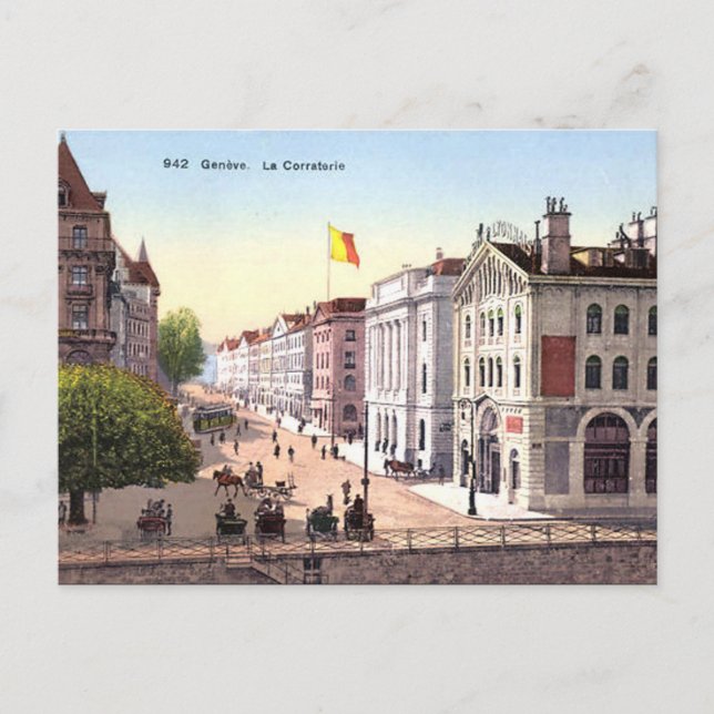 Old Postcard - Genf, Schweiz Postkarte (Vorderseite)