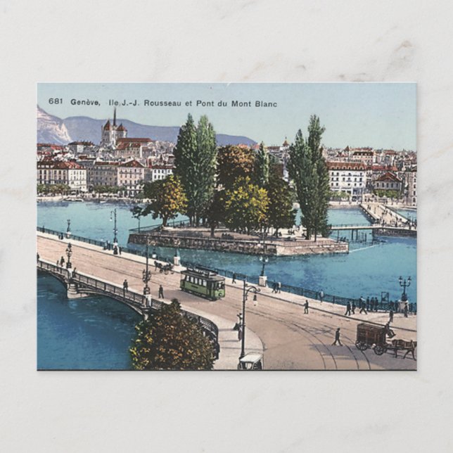 Old Postcard - Genf, Schweiz Postkarte (Vorderseite)