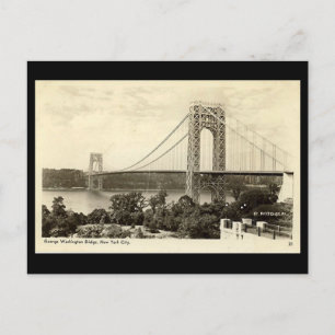 Old Postcard, George Washington Bridge, New York C Postkarte