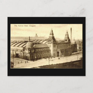 Old Postcard, Glasgow, Kelvin Hall Postkarte