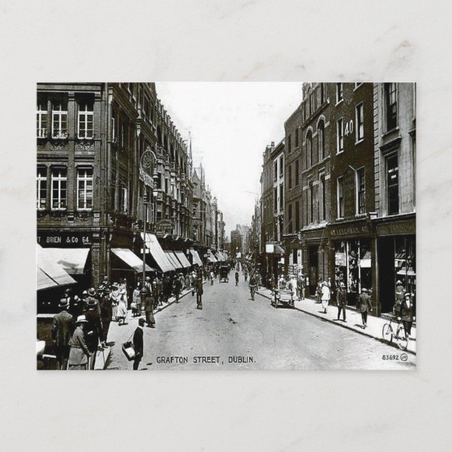 Old Postcard - Grafton Street, Dublin Postkarte (Vorderseite)