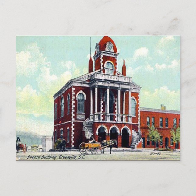 Old Postcard - Greenville, South Carolina Postkarte (Vorderseite)