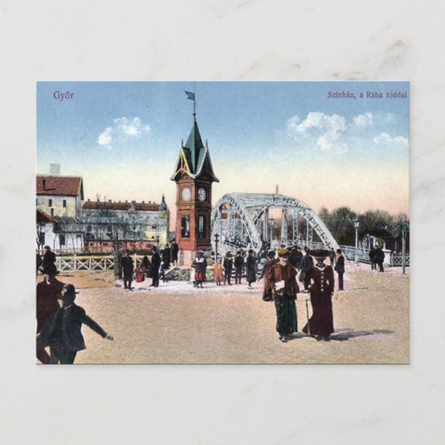 Old Postcard - Gyor, Ungarn Postkarte (Vorderseite)