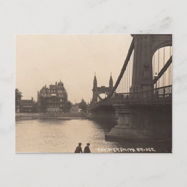 Old Postcard - Hammersmith Bridge, London Postkarte (Vorderseite)