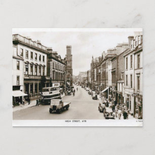 Old Postcard - High St, Ayr, Schottland Postkarte