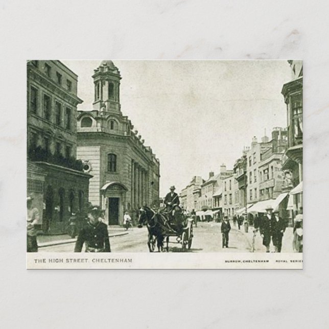 Old Postcard - High St, Cheltenham Postkarte (Vorderseite)