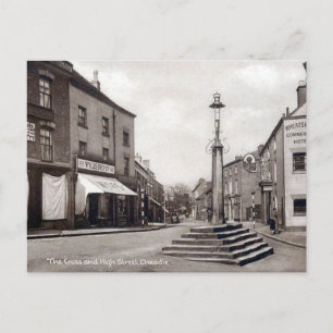 Old Postcard - High Street, Cheadle Postkarte