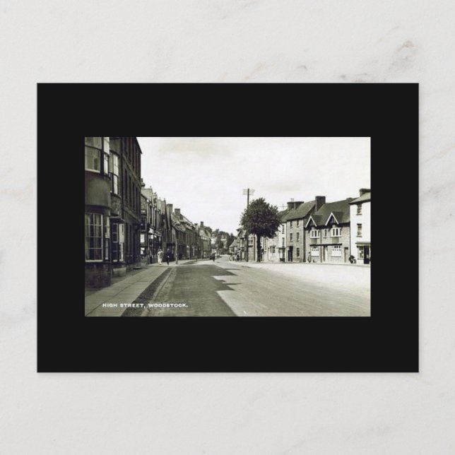 Old Postcard - High Street, Woodstock, Oxfordshire Postkarte (Vorderseite)