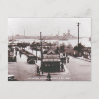 Old Postcard - HMS Hood, Portsmouth Hafen