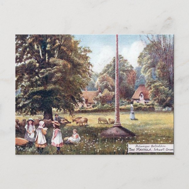 Old Postcard - Ickwell Green, Bedfordshire Postkarte (Vorderseite)