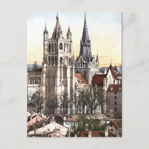 Old Postcard - Kathedrale, Lausanne, Schweiz Postkarte