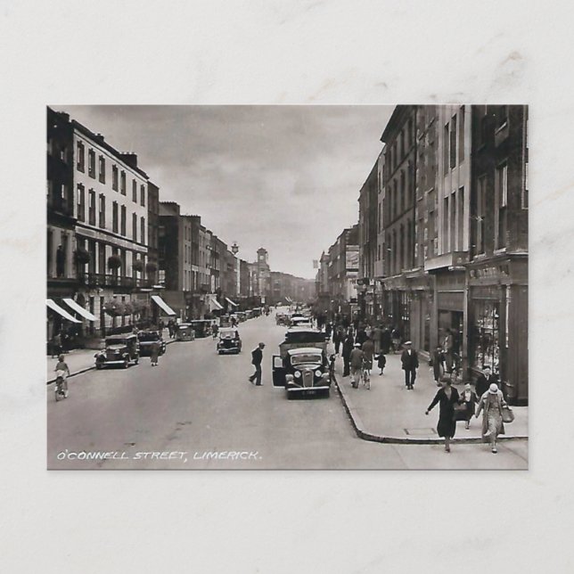 Old Postcard - Limerick, Irland Postkarte (Vorderseite)