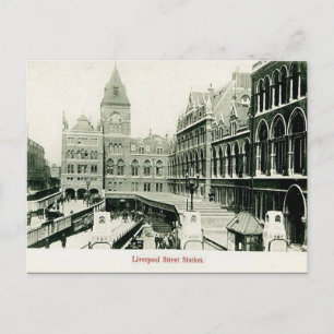 Old Postcard - Liverpool St Station, London Postkarte
